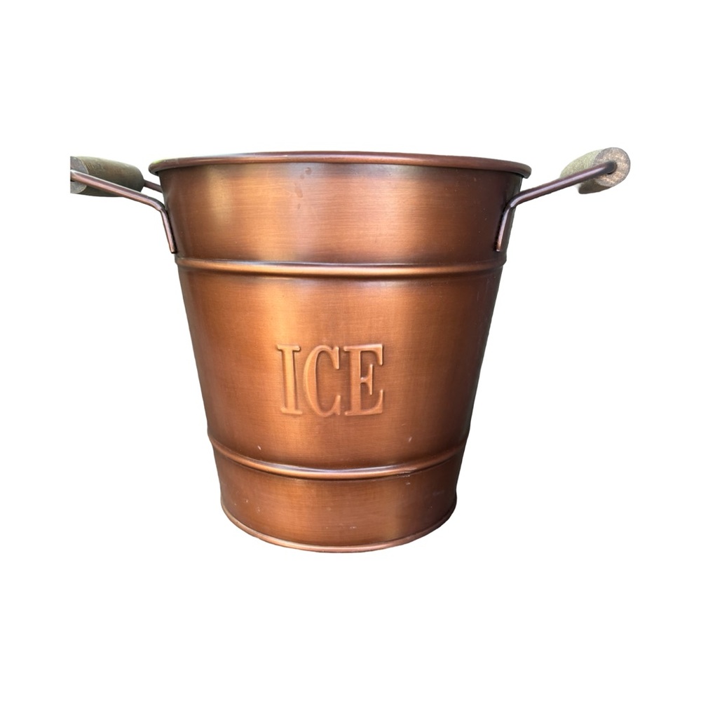 Iridescent Copper-Tone Ice Pail for Drinks
